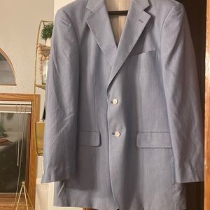 Men’s light blue Alan Flusser sport coat.